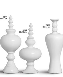 Beyaz Seramik Klasik 3 Parça Dekoratif Orta Sehpa Aksesuarları