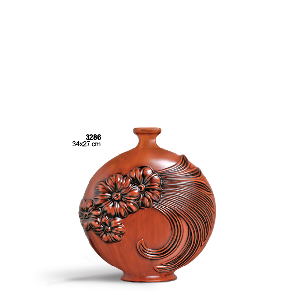 Seramik Ahşap Rengi Dekoratif Ev Aksesuarı