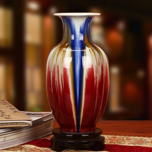 Renkli Seramik Vazo Salon Masası Süsü