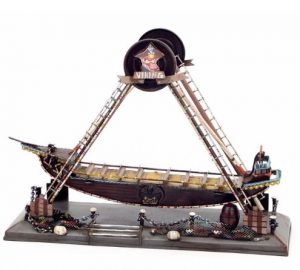 Metal antik korsan gemisi maketi tv ünite aksesuarı